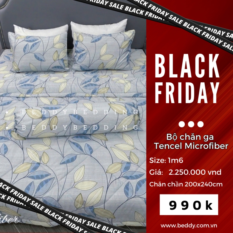  Bộ Chăn Ga Tencel Microfiber Hoa 01