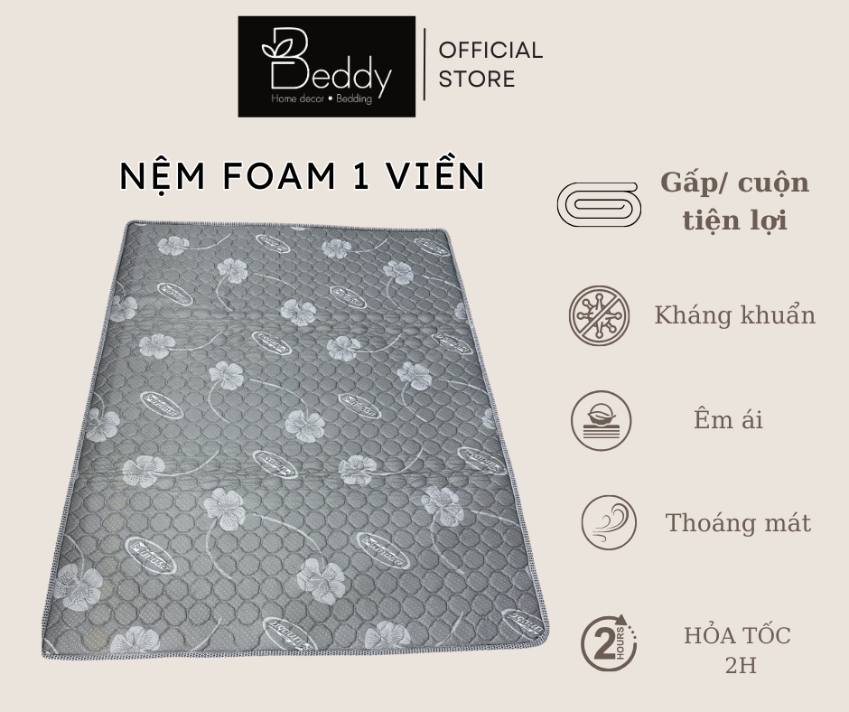 Nệm Foam 1 Viền Beddy 